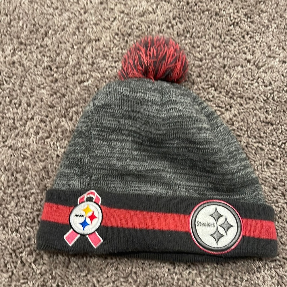 NFL, Pittsburgh Steelers breast cancer awareness beanie Scully